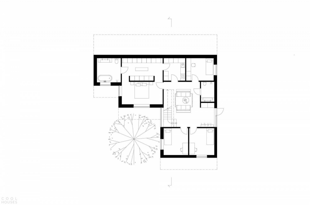 Минималистичная вилла с индустриальной эстетикой Минималистичная вилла с индустриальной эстетикой