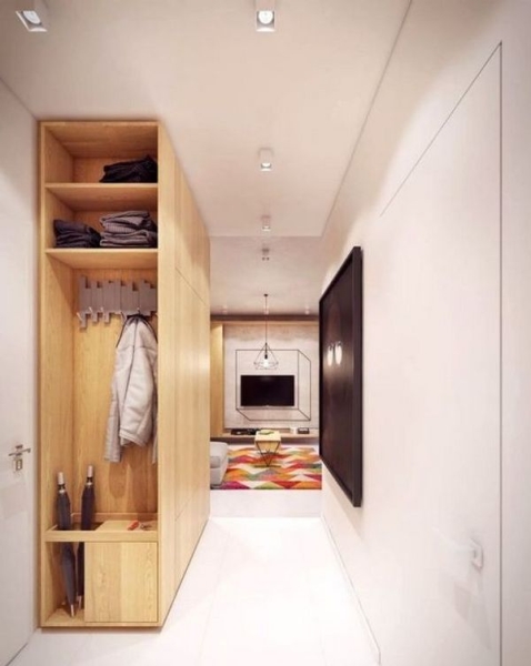 Прихожая для узкого коридора: тренды, лайфхаки + 60 фото