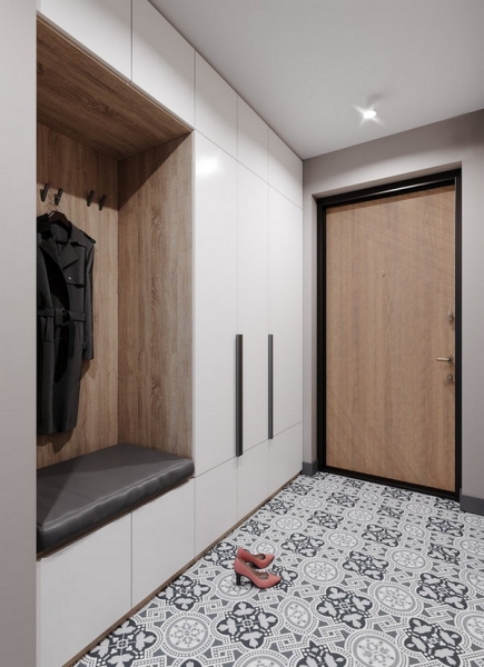 Прихожая для узкого коридора: тренды, лайфхаки + 60 фото