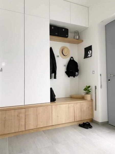 Прихожая для узкого коридора: тренды, лайфхаки + 60 фото