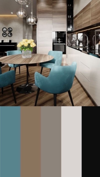 Сочетание цветов в интерьере кухни: основные правила и тренды