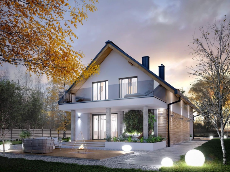 Современные тенденции экстерьера загородного дома 2024
