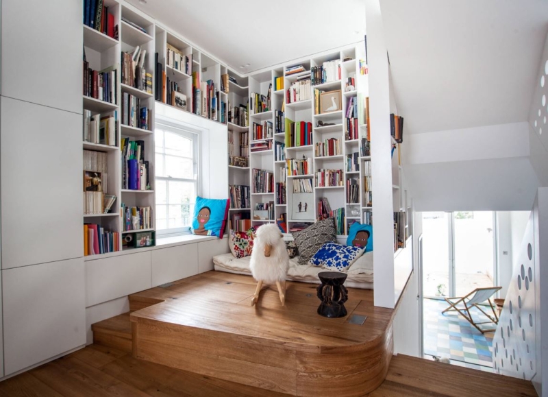 Домашняя библиотека в интерьере