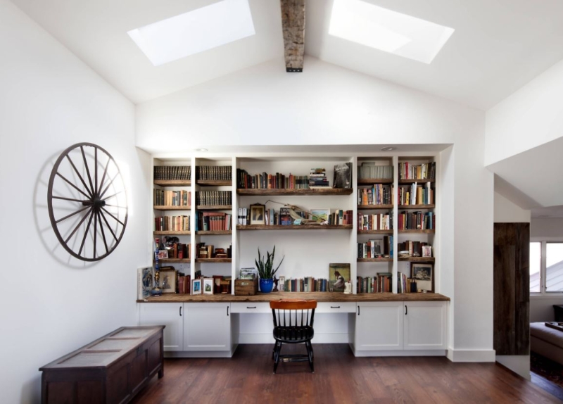 Домашняя библиотека в интерьере