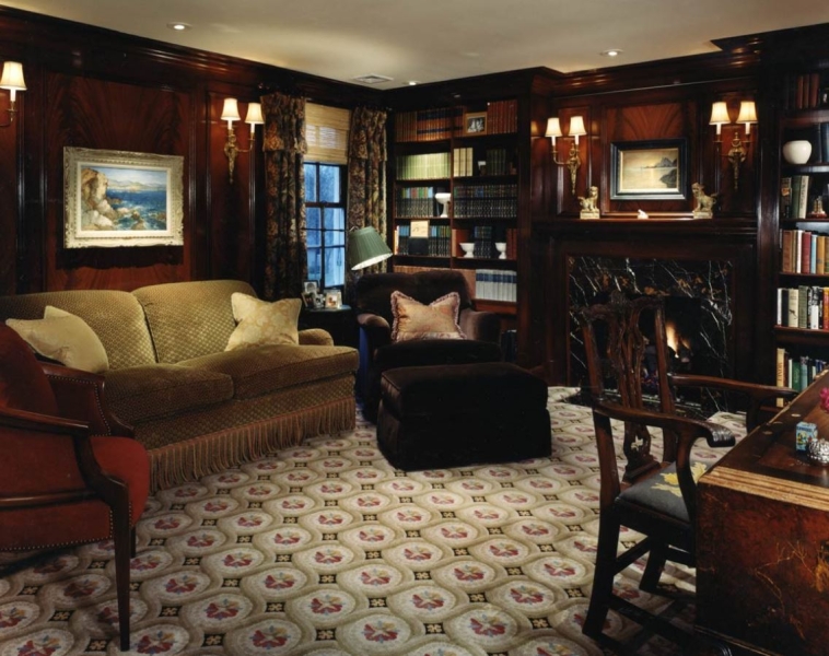 Домашняя библиотека в интерьере