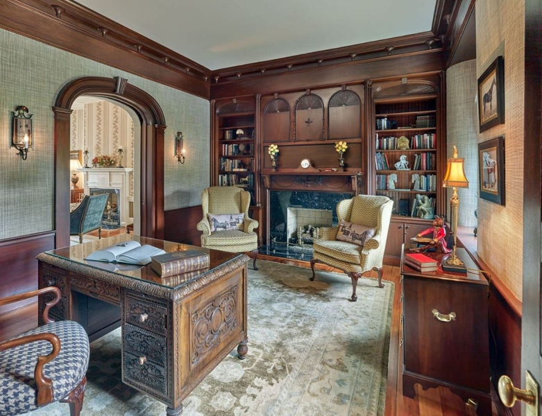 Домашняя библиотека в интерьере