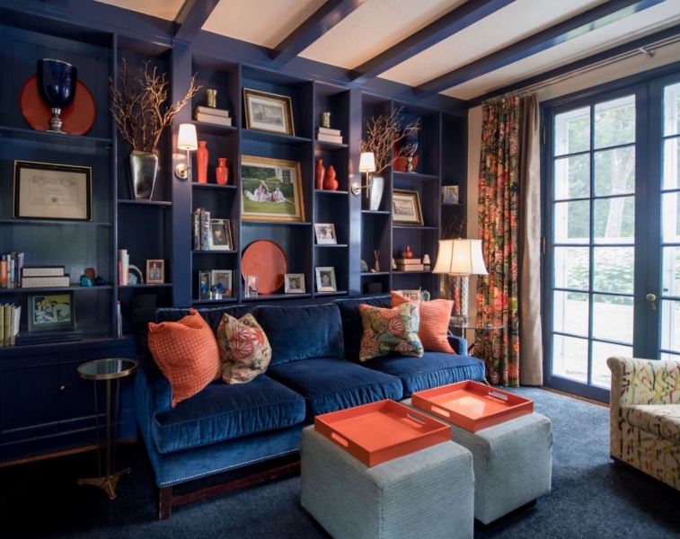 Домашняя библиотека в интерьере