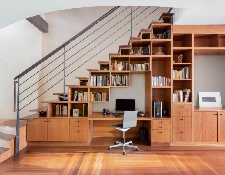 Домашняя библиотека в интерьере