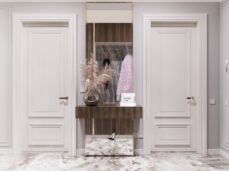 Дерево в прихожей: особенности и виды отделки