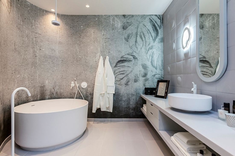 Уникальные идеи обоев для ванной комнаты 2024 года