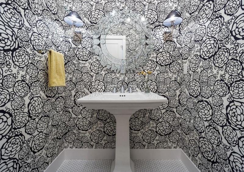 Уникальные идеи обоев для ванной комнаты 2024 года