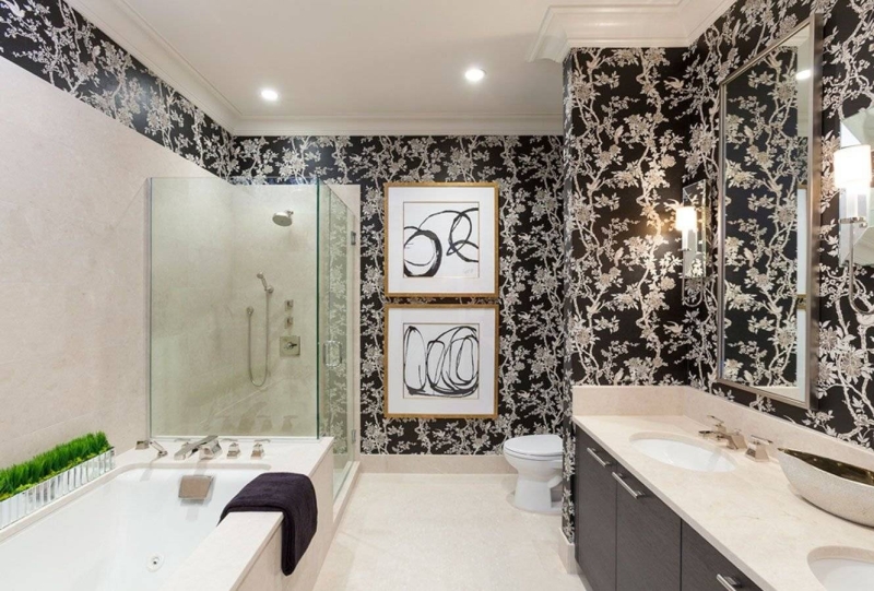 Уникальные идеи обоев для ванной комнаты 2024 года