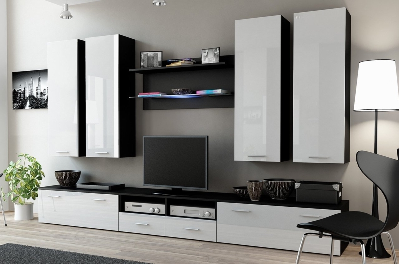 Стенка для гостиной: практичная мебель для комфортного пространства