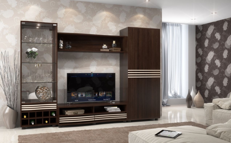 Стенка для гостиной: практичная мебель для комфортного пространства