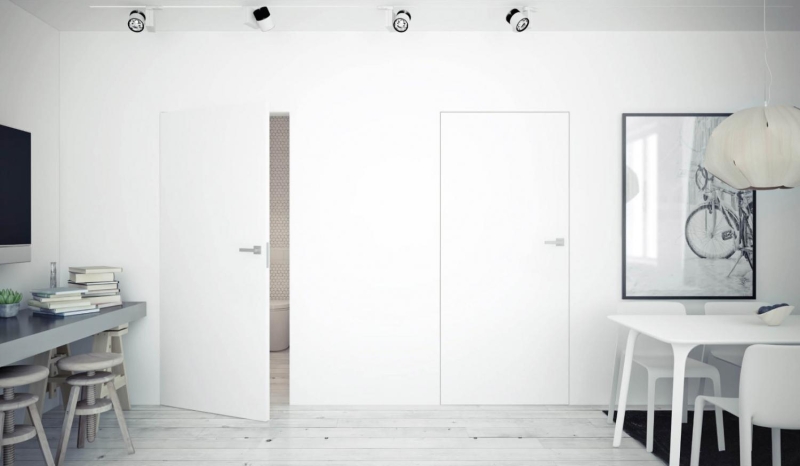 Скрытые двери в интерьере: оригинальный и практичный дизайн на фото