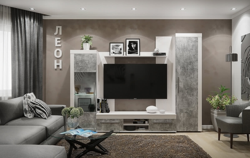 Стенка для гостиной: практичная мебель для комфортного пространства
