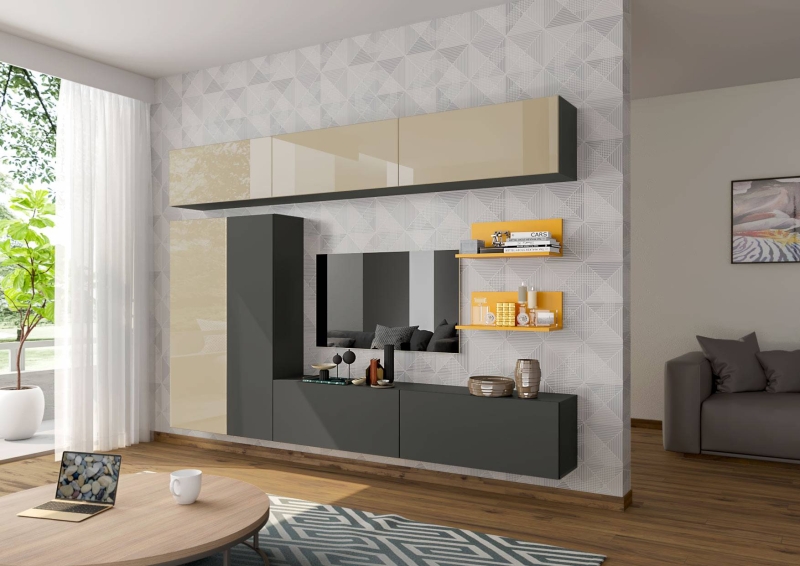 Стенка для гостиной: практичная мебель для комфортного пространства