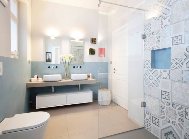 Двухцветные стены: гармоничные комбинации оттенков в интерьере