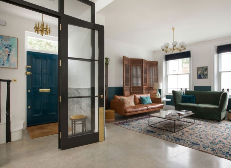 Двухцветные стены: гармоничные комбинации оттенков в интерьере