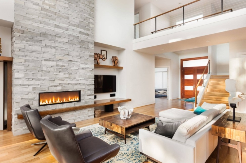 Камин в современном интерьере