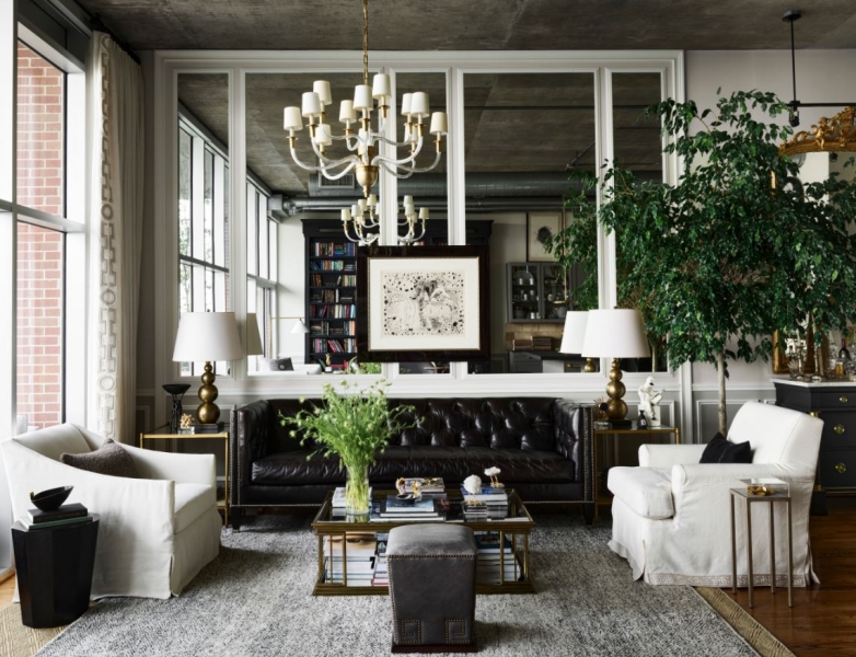 Кожаный диван в интерьере: правила выбора