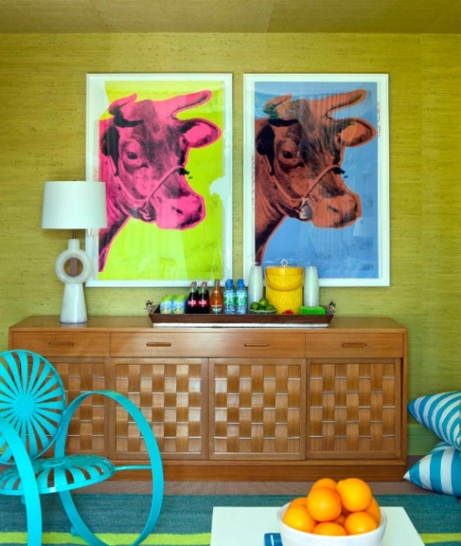 Флуоресцентные цвета в интерьере