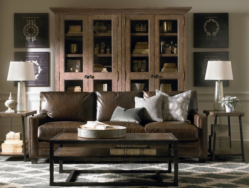 Кожаный диван в интерьере: правила выбора